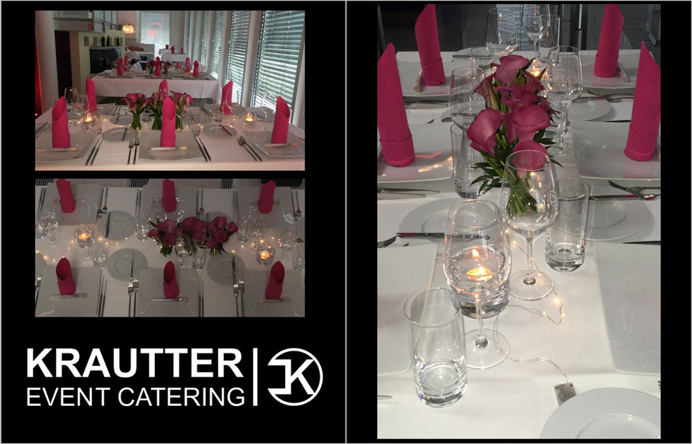 Krautter Eventcatering - Buffetvorschläge Dekoration und Mobiliar